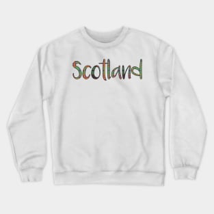 SCOTLAND, Halloween Coloured Tartan Style Design Crewneck Sweatshirt